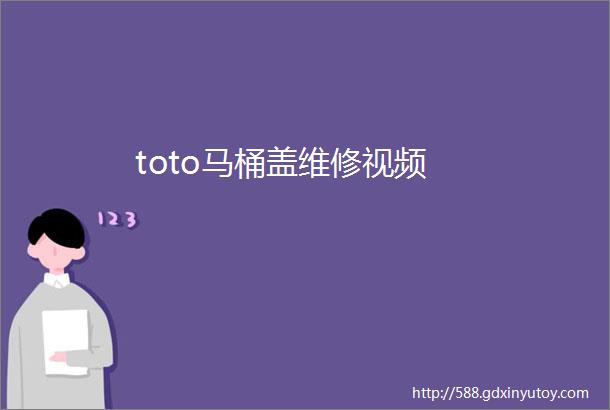 toto马桶盖维修视频